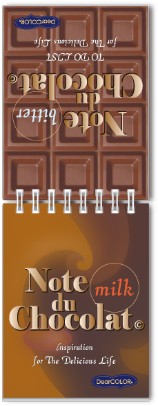 Note du Chocolat チョコメモ ポケットサイズメモ帳 チョコレートデザイン 白紙とTo Do Listノートのリバーシブル仕様 Inspiration Side