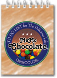 Note du Chocolat チョコメモ ポケットサイズメモ帳 チョコレートデザイン 白紙とTo Do Listノートのリバーシブル仕様 No.2