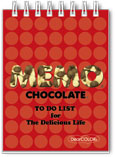 Note du Chocolat チョコメモ ポケットサイズメモ帳 チョコレートデザイン 白紙とTo Do Listノートのリバーシブル仕様 No.4