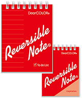 Reversible Note リバーシブルノート 白紙とTo Do Listノートのリバーシブル仕様のメモ帳 ポケットサイズ ①レッド