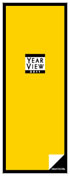 E Year View イヤビューパノラマタイプ 1年 年間計画用スケジュールシート 蛇腹折りカレンダー