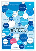 「World Wide Thank you」 ポストカード デザイン B