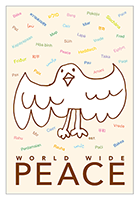 「World Wide PEACE」 ポストカード デザイン B