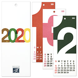 HANABUSA(はなぶさ) 2020 カレンダー B 数字フォルム カラフル