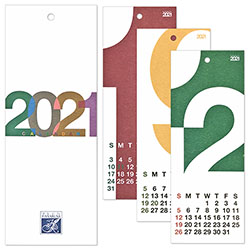 HANABUSA(はなぶさ) 2021 カレンダー B 数字フォルム カラフル